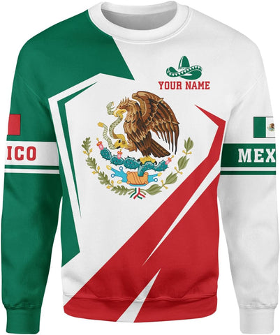 RoyalBro Personalized Mexico Shirts, Camisas De Mexico, Mexico Shirts for Men, Mexican Flag Jersey Shirt Mexico 3D Shirt