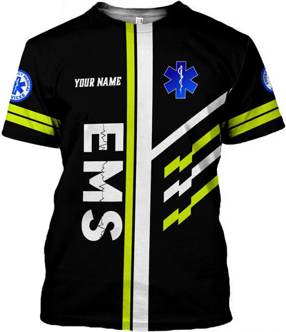 Podagree Personalized EMT Shirt, EMS Shirt, Customized EMS Shirts,EMT Paramedic Uniform Emergency Medical Technician Shirts
