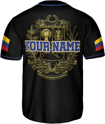Personalized Name Venezuela Baseball Jersey Shirt, Venezuela Jersey for Men and Women Baseball Jersey Shirt Unisex S-5XL
