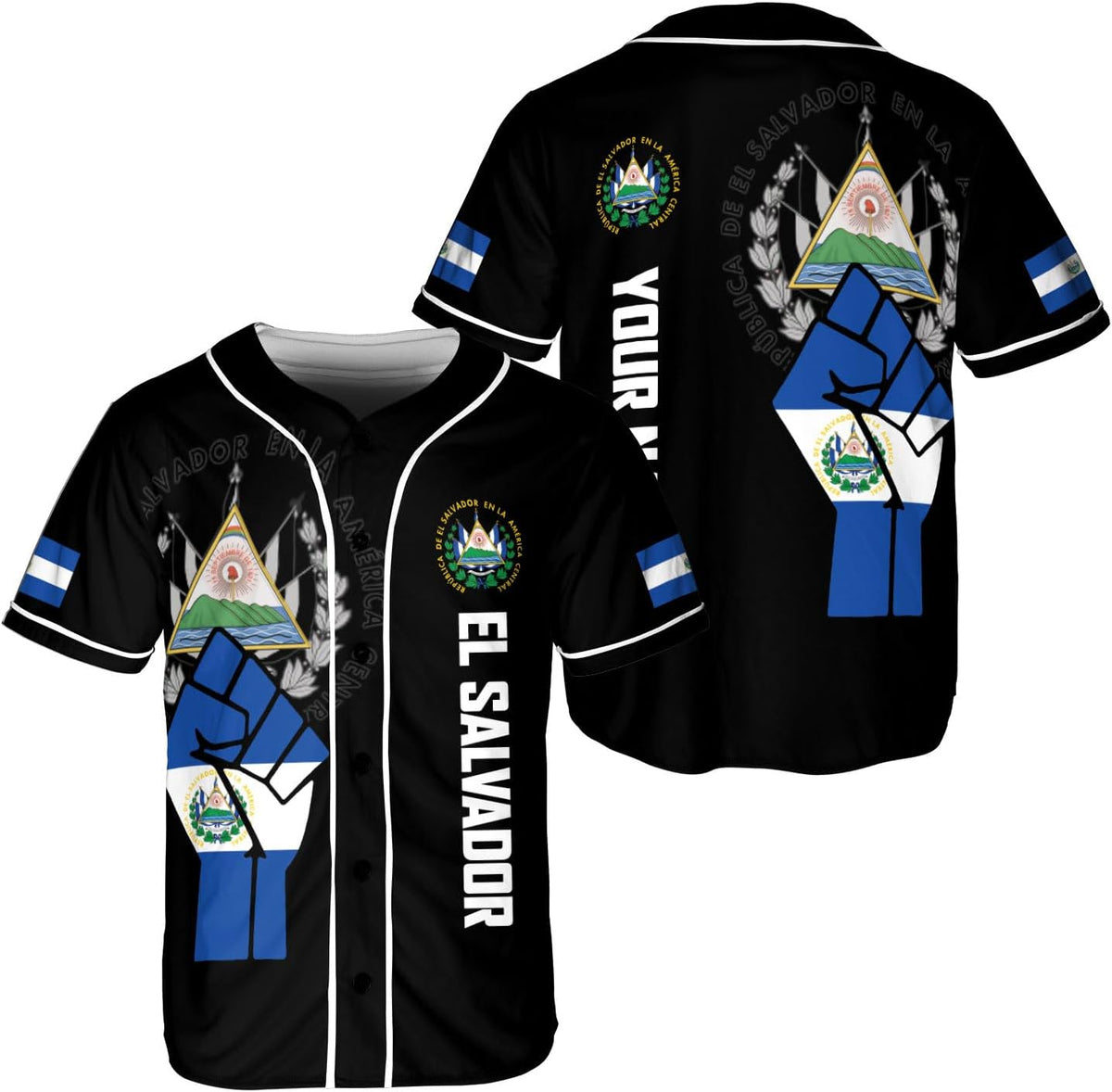 Parvii Personalized El Salvador Baseball Jersey - Proud El Salvador Shirt for Men