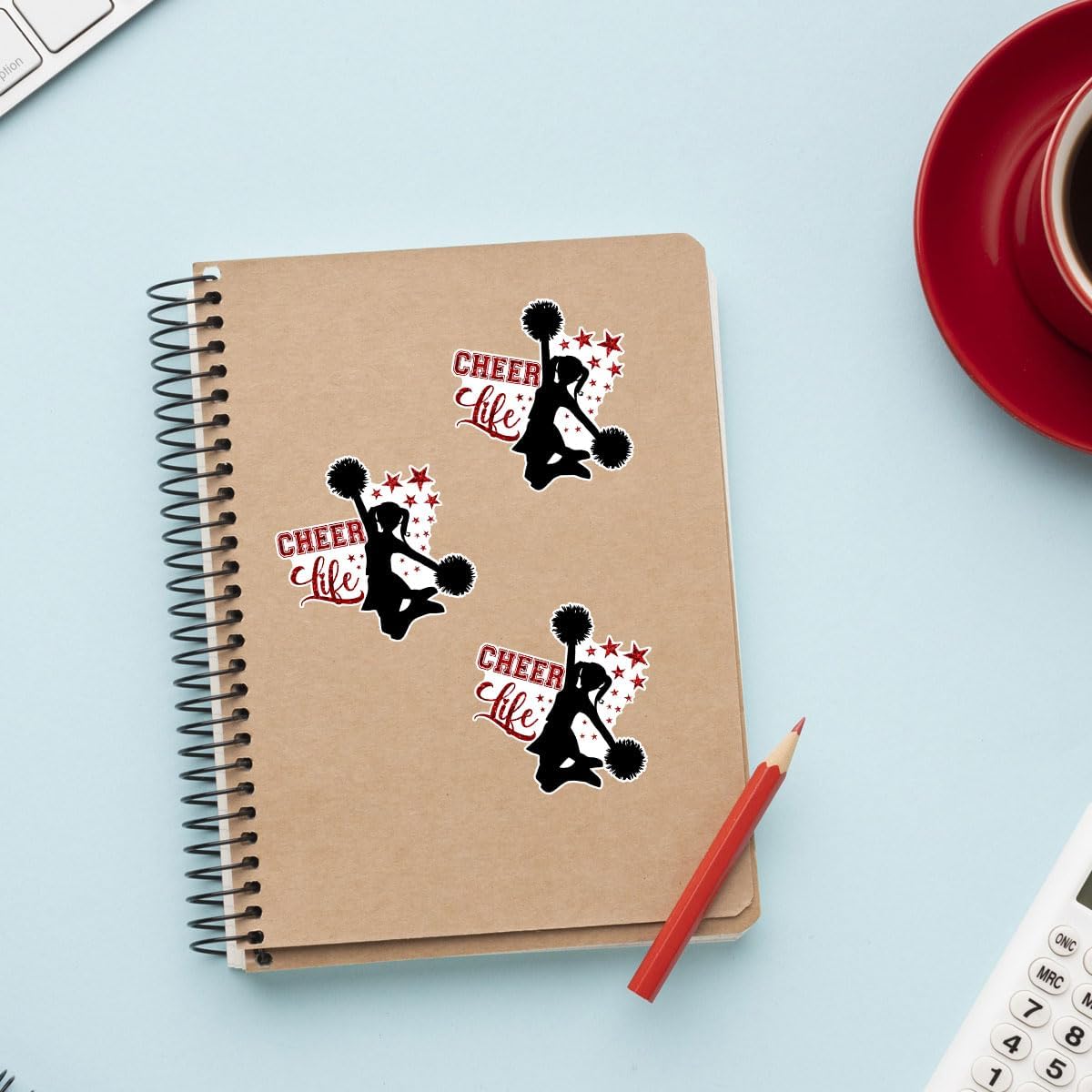 (3Pcs) Cheer Life Cheerleader Decal Vinyl Sticker, Cheerleading Stickers, Cheer Stickers, Cheerleader Decorations, Cheerleader Jump Sticker- Stickers For Laptop Water Bottle Phone Car Window Helmet 3"