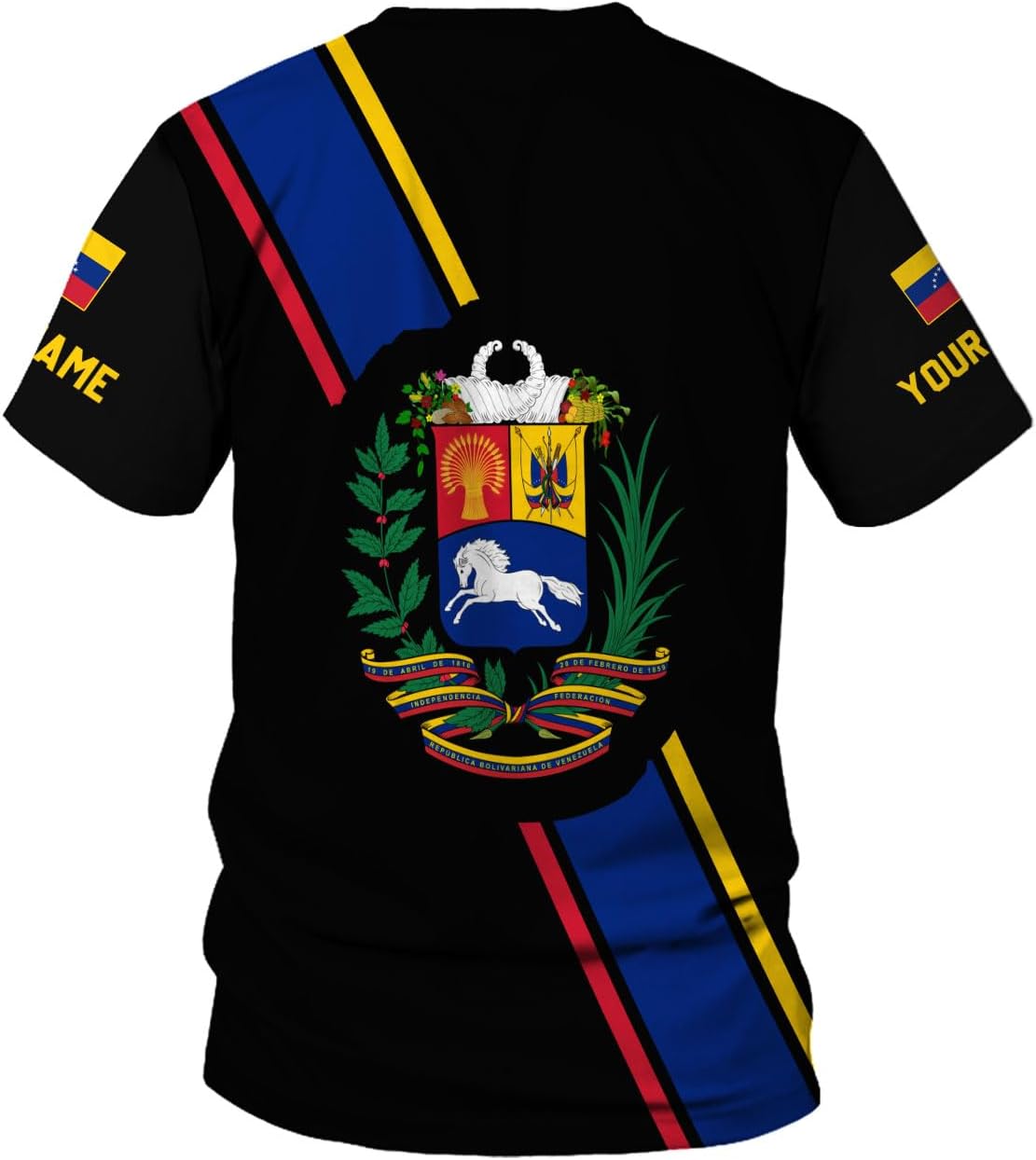 Royal Fight Personalized Coat of Arms Shirt with Venezuela Flag - Pride Shirts for Men & Women