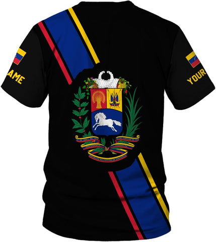 Royal Fight Personalized Coat of Arms Shirt with Venezuela Flag - Pride Shirts for Men & Women