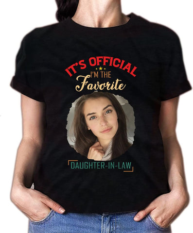 HomeDesign Personalized My Daughter in Law is My Favorite Child Shirt, Daughter in Law Tshirt favorite child is my Daughter