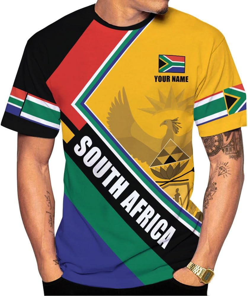 Suseaz Personalized South Africa 3D Shirt, African Pride T-Shirt Hoodie, South Africa African Flag National Clothing