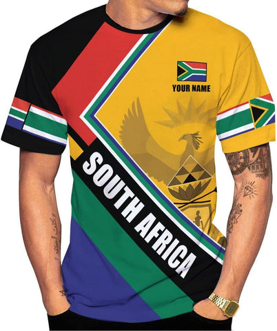 Suseaz Personalized South Africa 3D Shirt, African Pride T-Shirt Hoodie, South Africa African Flag National Clothing