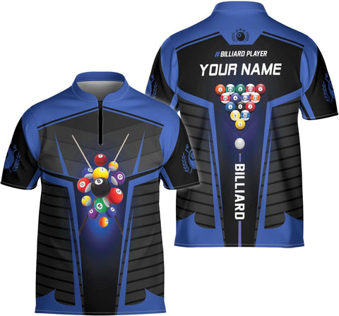 Artparel Personalized Billiard Jersey 3D Billiard Shirts for Men Billiard Bowling Jersey Billiards 9 Ball Pool Shirts for Men