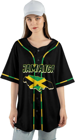 Personalized Jamaica Baseball Jersey Shirt, Custom Team Name Jamaican Baseball Jersey for Men and Women, Jamaica Country