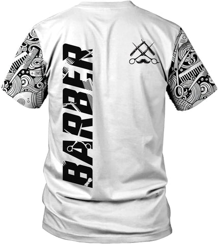Vybonz Personalized Name Barber Gift for Barber 3D All Over Printed Shirts Gift for Men and Women
