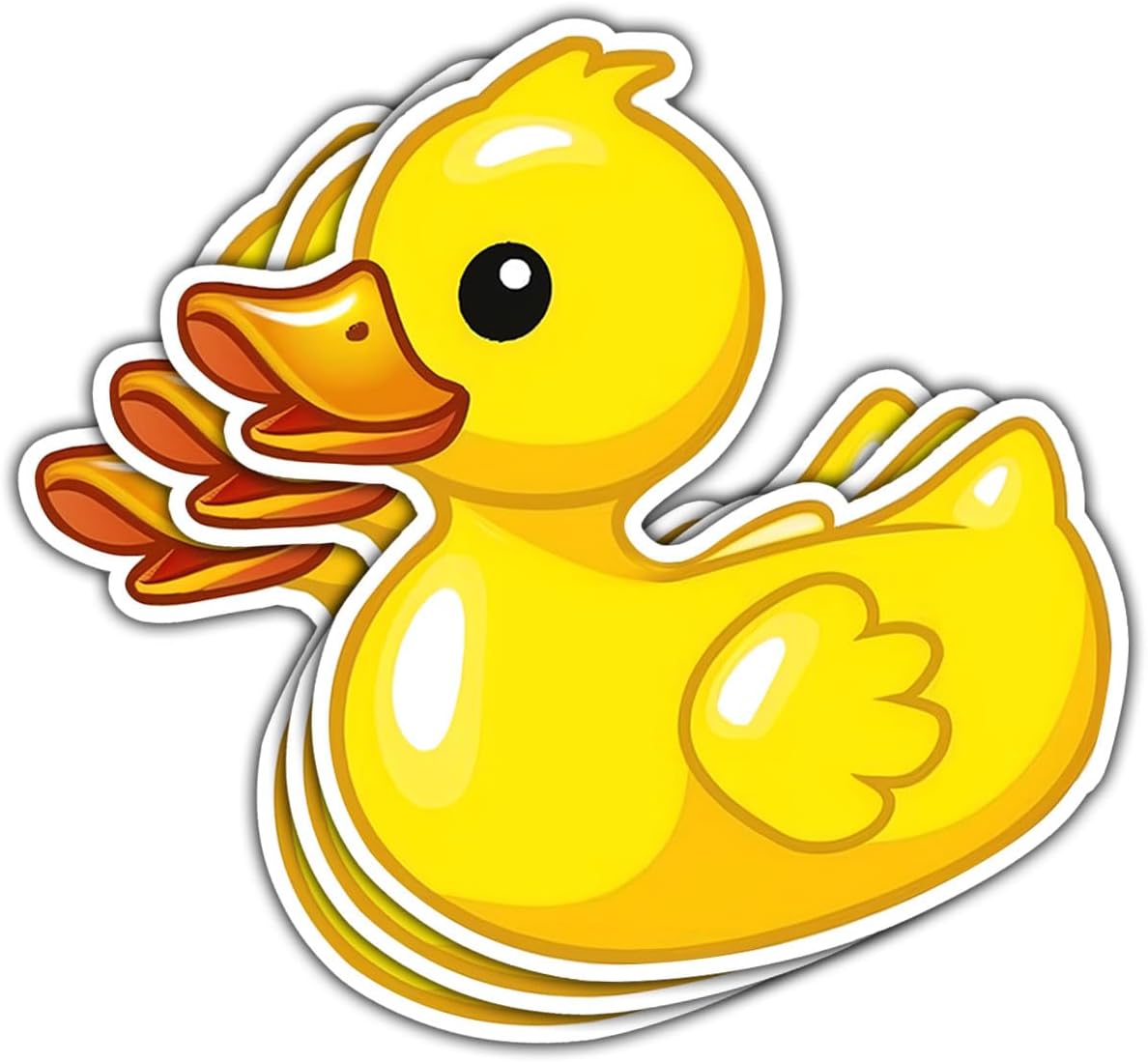(3Pcs) Yellow Duck Sticker Funny Meme Cute Duck Decal, Duck Vinyl Sticker, Rubber Duck Sticker, Find The Duck Vinyl Sticker - Stickers for Laptop Water Bottle Phone Car Window Helmet 3 Inches (D1)