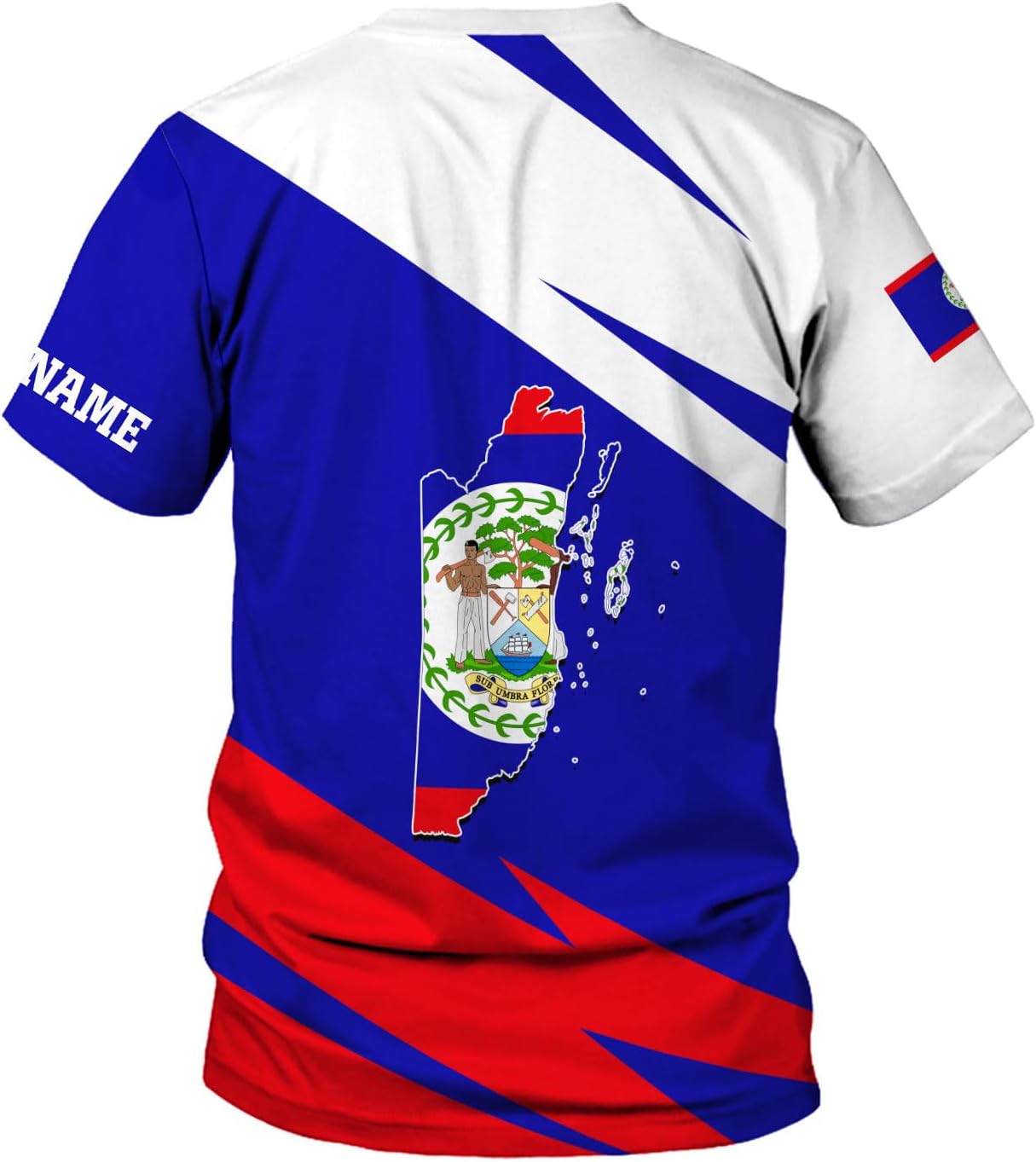 Artparel Personalized Belize Shirt Coat of Arms of Belize Flag Shirts Belizean Country Flag Gift T-Shirt Belizean Shirt S-5XL