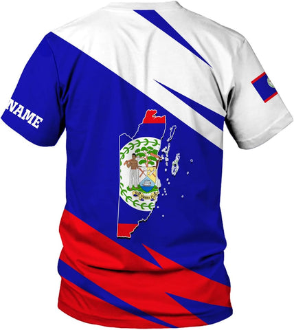 Artparel Personalized Belize Shirt Coat of Arms of Belize Flag Shirts Belizean Country Flag Gift T-Shirt Belizean Shirt S-5XL