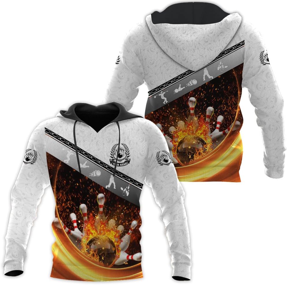 Pretyprints Personalized Bowling Shirt - Custom Bowling Gift for Women & Men