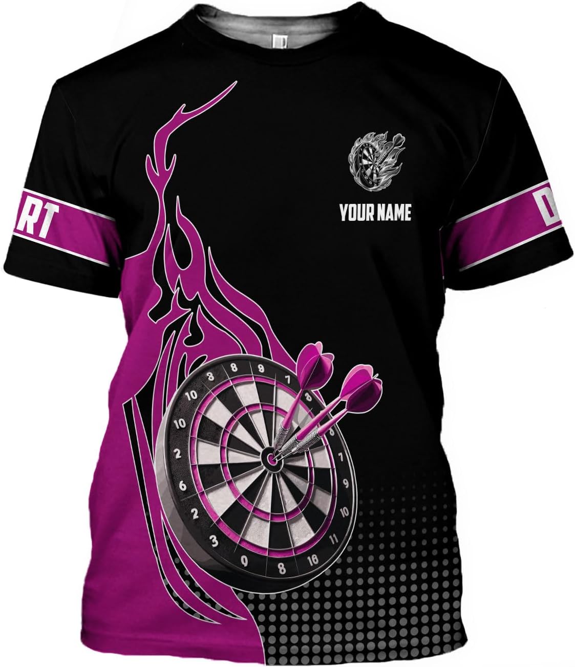 Pretyprints Personalized Dart Shirts Men Women 3D Polo Custom Name Team Jersey Funny Dartboard Shirt S-5XL Gifts