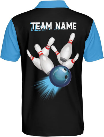 Ligthuy Personalized Name Bowling Polo Shirts 3D for Men and Women, Bowling Shirt, Bowling Shirts for Men Team Bowling Shirt