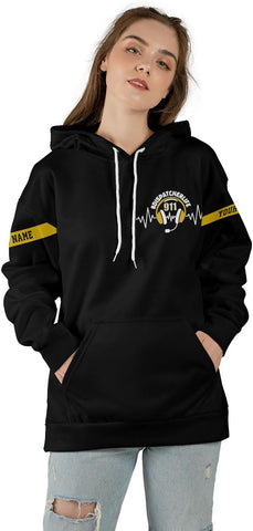 Leeprints Personalized 911 Dispatcher 3D Shirt, Custom Dispatcher 3D T-shirt, Thin Gold Line Flag 3D Shirts, Dispatcher