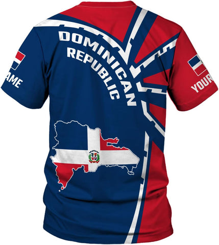 Custom Dominican Republic 3D Shirts for Men Dominicana Flag Shirts Dominican Flag Tshirt Dominican Independence Day