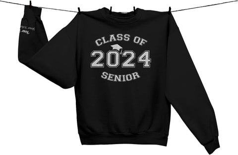 MAPrints Personalized Senior 2024 Embroidered Sweatshirt, Graduation 2024 Class Of 2024 Senior Class Of 2024 Graduation Shirt