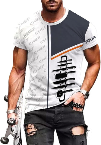 Custom Chef Shirt Chef Shirts for Men Gifts for Master Chef Lovers Custom Chef T Shirts for Men Funny 3D Chef Shirts for Men