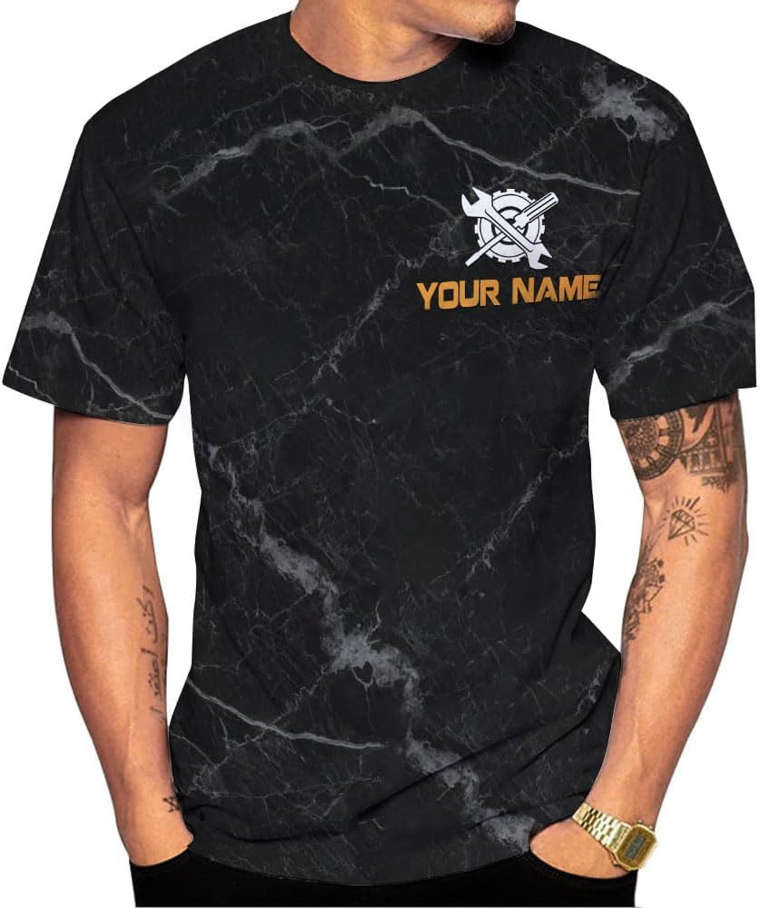 AOVL Personalized Mechanic Shirt 3D Mechanic Shirts Tool Box Mechanic for Men Women Mechanic Garage T-Shirt Mechanics S-5XL