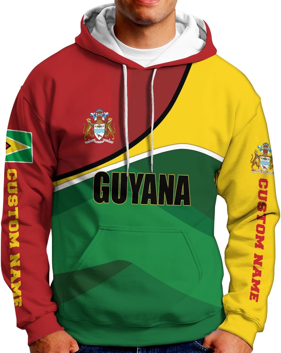 Personalized Name Guyana Shirts for Men and Women,Guyana Flag Funny Patriotic T-Shirt, Guyanese Pride Flag Shirt