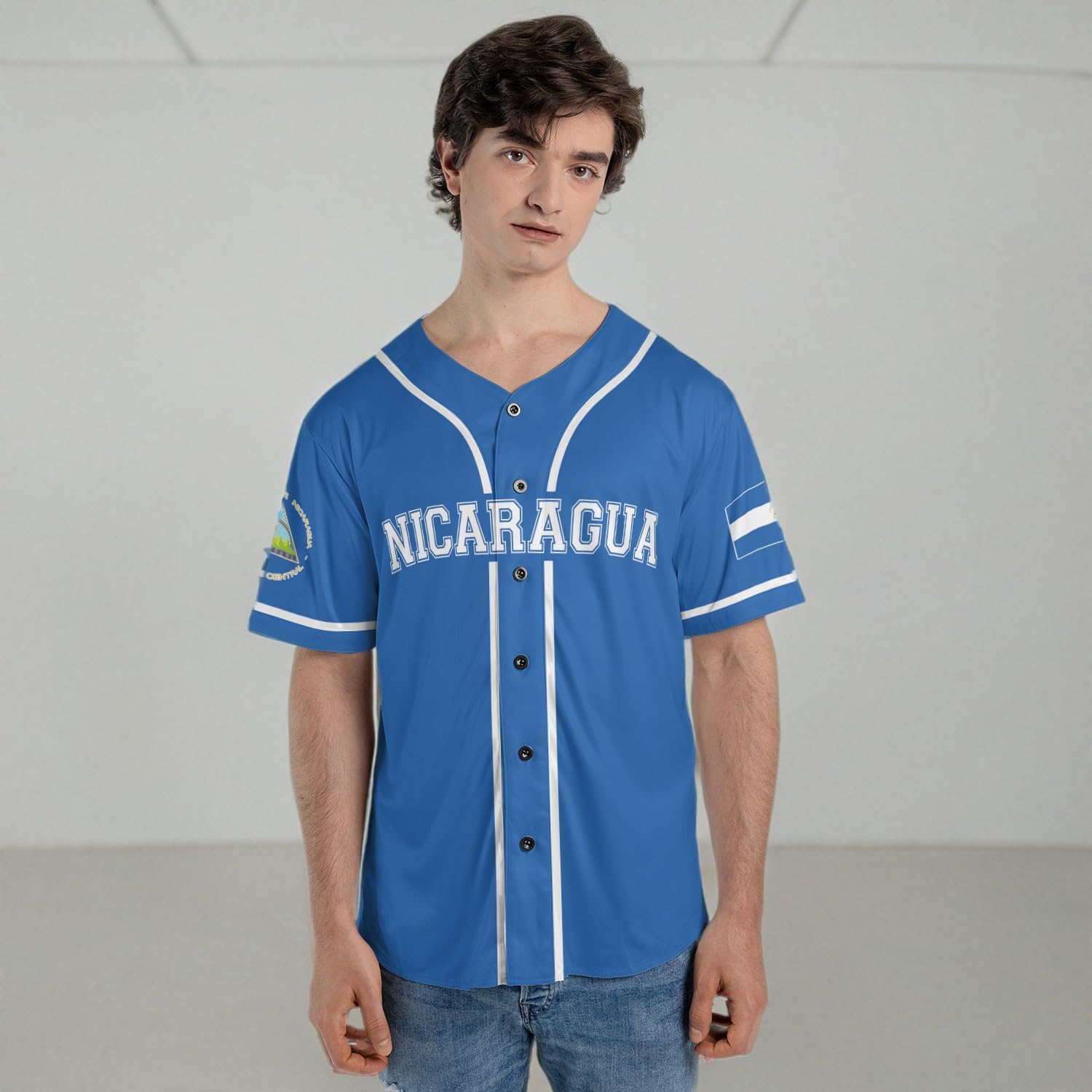 Personalized Nicaragua Baseball Jersey, Custom Nicaragua Baseball Jersey for Men & Women, Nicaraguan Camisas Shirt