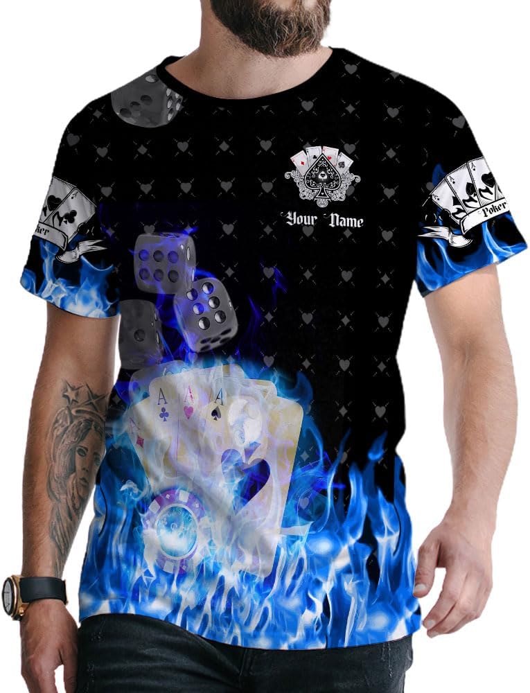 Royal Fight Personalized Poker Shirt 3D Funny Poker Shirt for Men Casino Poker Shirt Gifts Men Women Funny Poker Gift