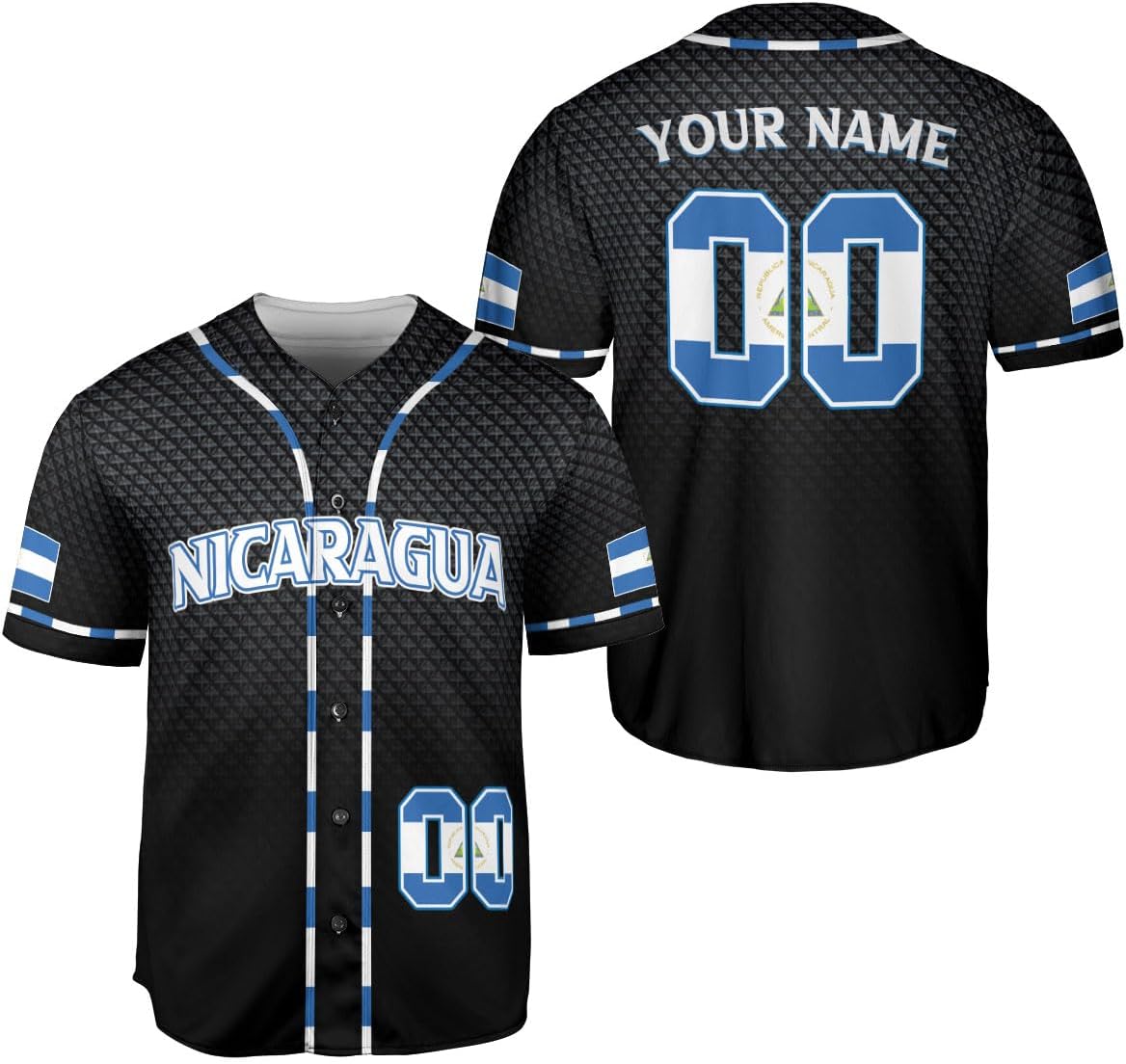 Personalized Nicaragua Baseball Jersey, Custom Nicaragua Baseball Jersey for Men & Women, Nicaraguan Camisas Shirt