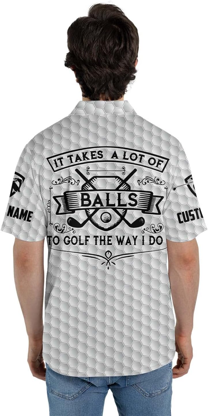 RoyalBro Personalized Funny Golf Polo Shirts for Men, Golf Polo Shirts for Dad, Grandpa Funny Golf Shirts for Men Golf Gift (Golf 6) Multicolor