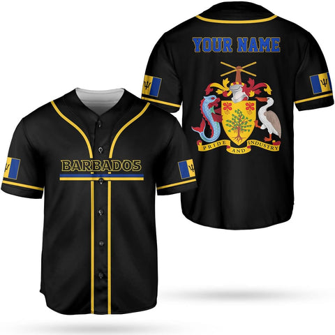 Podagree Personalized Barbados Baseball Jersey Shirt, Bajan Flag Jersey, Barbados Jersey for Men and Women Jersey Bajan