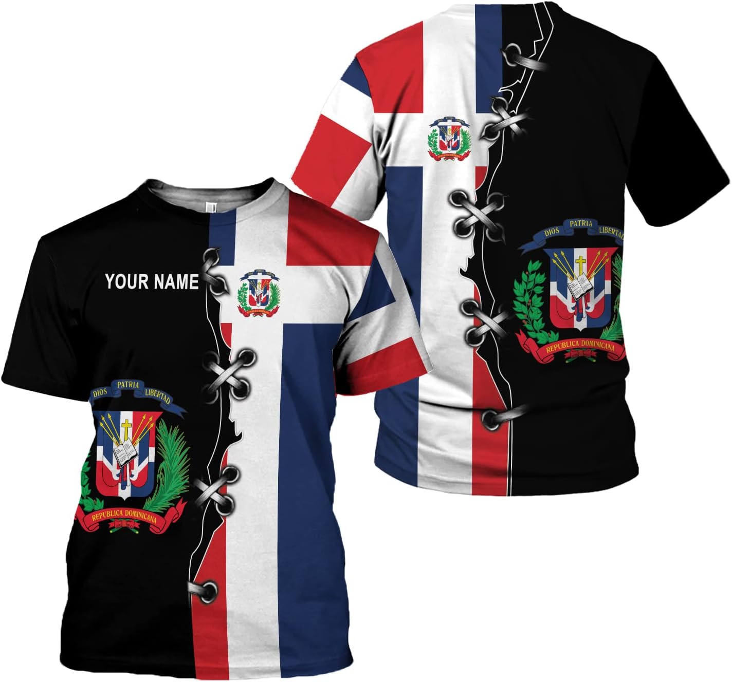 Vybonz Personalized Dominican Republic Shirts 3D, Republica Dominicana Tshirt, Dominican Republic Flag Shirt