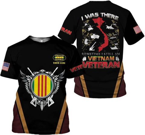 Mostprints Personalized Name Vietnam Veteran Shirts 3D, Veterans Shirts for Men and Women, Veteran's Shirt Vietnam Veteran S-5XL