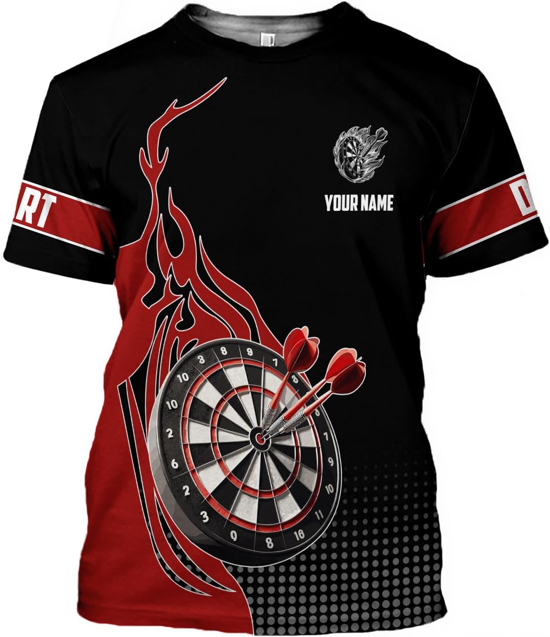 Pretyprints Personalized Dart Shirts Men Women 3D Polo Custom Name Team Jersey Funny Dartboard Shirt S-5XL Gifts