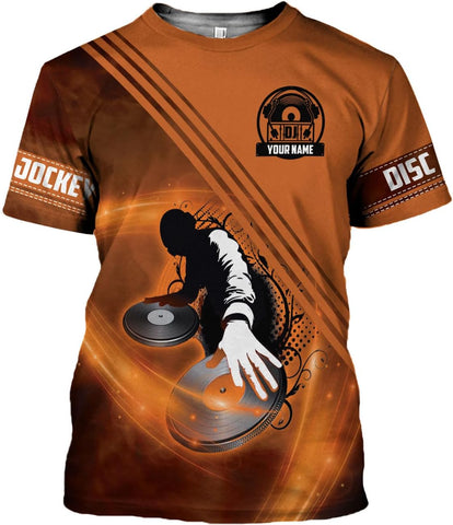 AOVL Personalized DJ Shirts 3D Custom DJ Shirts for Men Women DJ Gifts for Men EDM Music Festival Gifts for Men Music DJ Gift