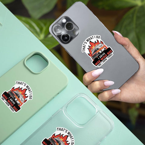 (3Pcs) That's What I Do, I Drive Wee Woo Bus Sticker, Funny EMS EMT Stickers Medical Parademic Ambulance Driver Gifts - Stickers for Laptop Water Bottle Phone Car Window Helmet 3 inches