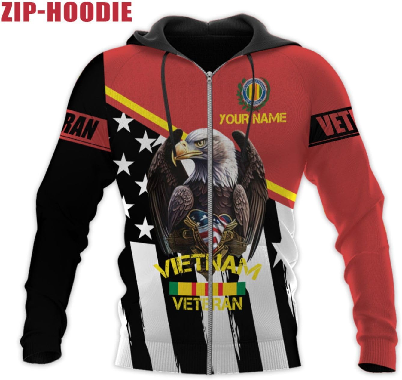 Ligthuy Personalized Name Vietnam Veteran Shirts 3D, Veterans Shirts for Men and Women, Veteran's Shirt Vietnam Veteran S-5XL