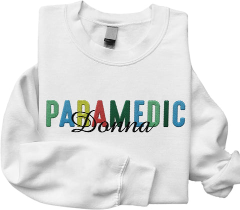 Mostprints Personalized Name Embroidered EMS, EMT, Paramedic Sweatshirts, Shirts, Hoodies Unisex for Men, Women Full Size