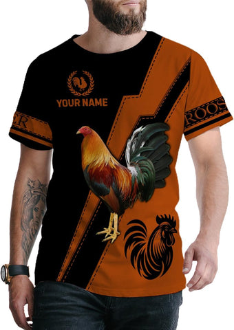 Mostefy Personalized Name Rooster Shirt 3D, Rooster Shirts for Men, Chicken Tshirts Shirts for Women, Funny Chicken Shirts