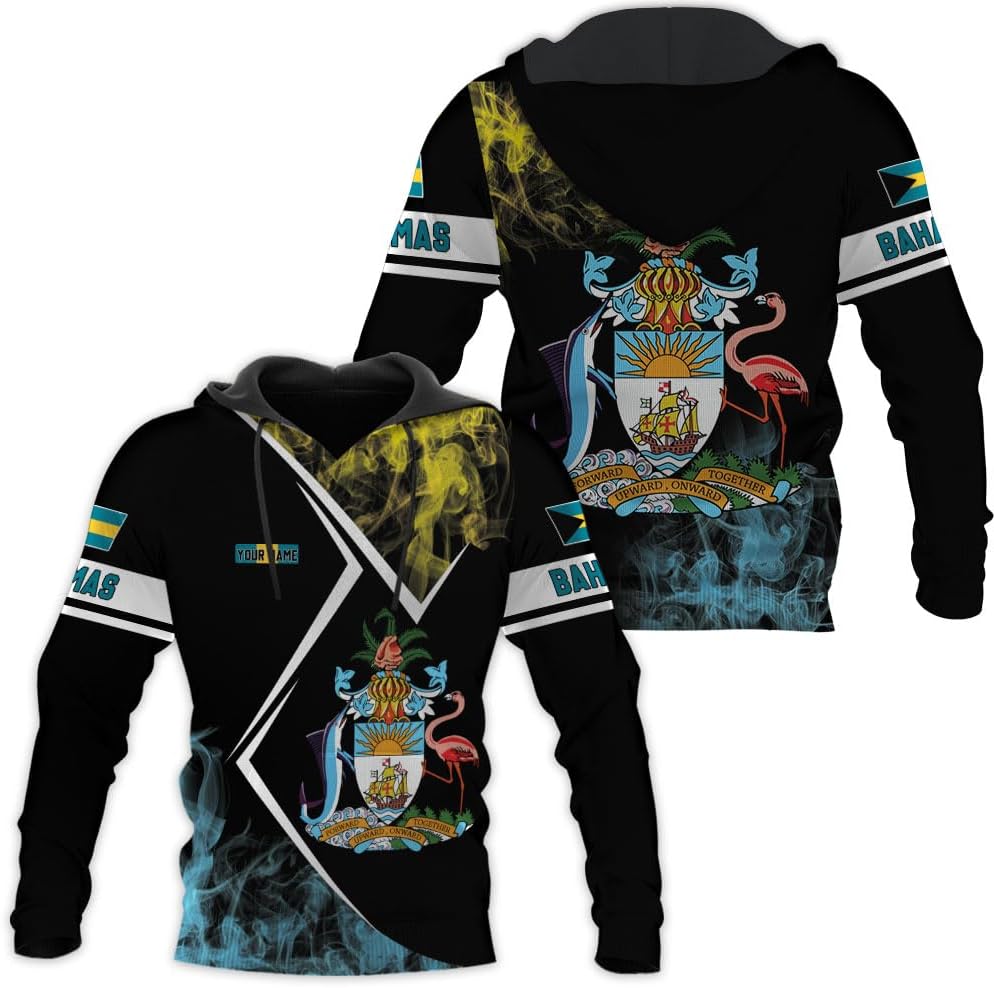 Personalized Bahamas Shirt 3D Custom Bahamas Flag Shirt for Men and Women Bahamas Pride Shirt