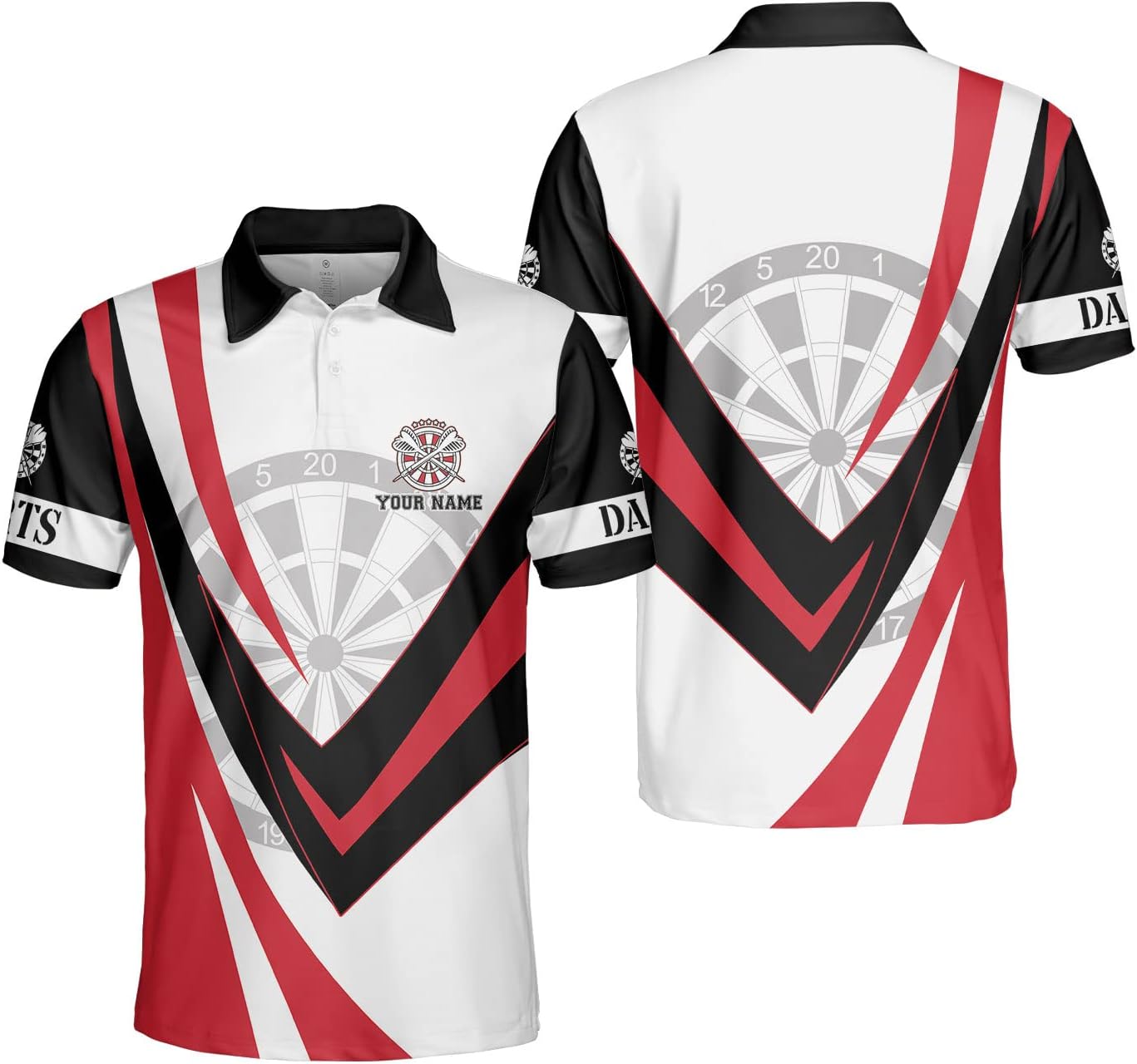 Personalized Name Dart 3D Polo Shirt, Dart Shirts, Mens Dart Shirts, Funny Dart Tshirts, Dart Team Shirts Gifts (PL03)