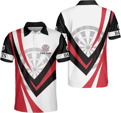 Personalized Name Dart 3D Polo Shirt, Dart Shirts, Mens Dart Shirts, Funny Dart Tshirts, Dart Team Shirts Gifts (PL03)
