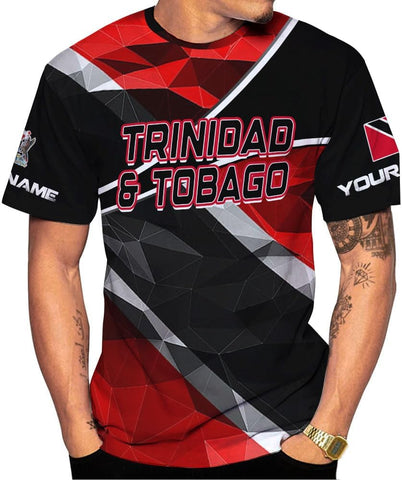 Artparel Personalized Trinidad and Tobago Shirt Trinidad and Tobago Coat of Arms Flag ShirtsTrinidad and Tobago Crest