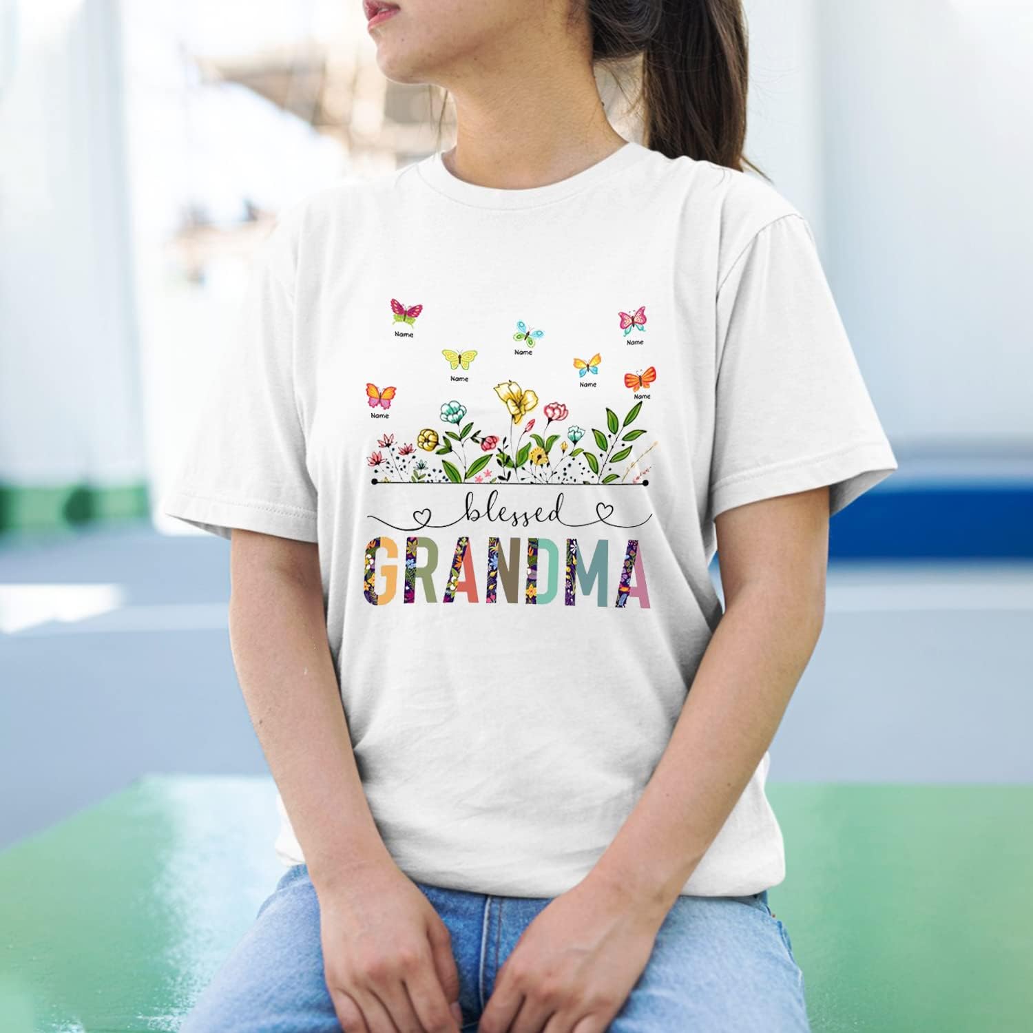 Personalized Grandma Shirt, Custom Mom T-Shirt with Nickname and Kid's Name Shirt, Shirt for Women, Mother's Day, Birthday