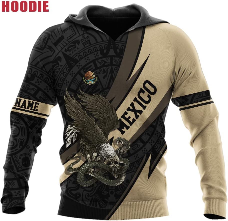 Personalized Name Mexican Hoodie 3D, Customized Mexican Hoodies for Men, Unisex Mexico Hoodie, Mexico Hoodies for Men 2