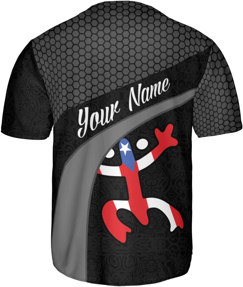 Personalized Puerto Rico Baseball Shirt,Customized Team Name Puerto Rican Baseball Jersey for Men,Women S-5XL