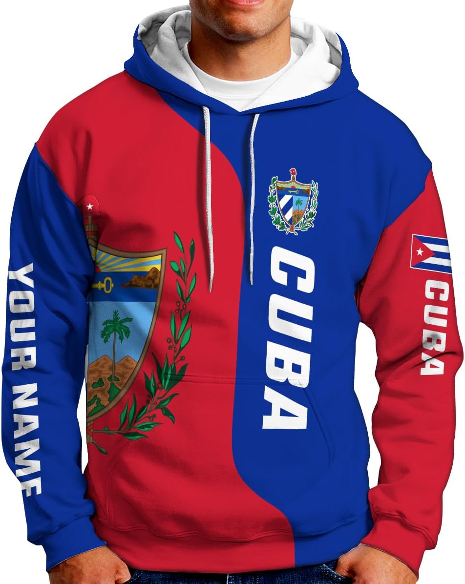 Ligthuy Personalized Name Cuba Shirt 3D, Cuban Tshirts for Men and Women, Cuba Flag Shirt, Sweatshirt, Hoodies, Zip Hoodies