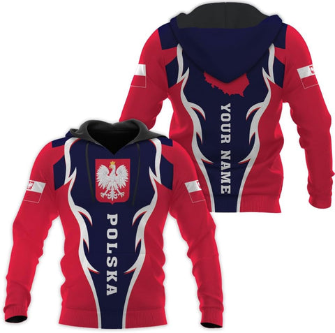 Vybonz Personalized Poland Hoodie Women & Men 3D, Poland Pride Shirt Polish Eagle