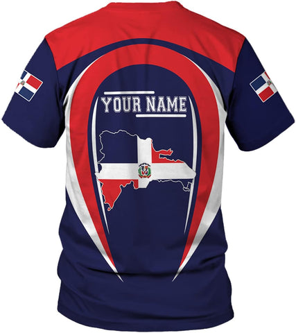 Vybonz Personalized Dominican Republic Shirts 3D, Republica Dominicana Tshirt, Dominican Republic Flag Shirt