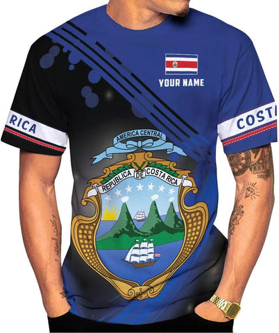 Mostprints Personalized Costa Rica Shirt 3D, Costa Rica Tshirt, Costa Rica Shirts for Men Women, Costa Rican Pride Flag