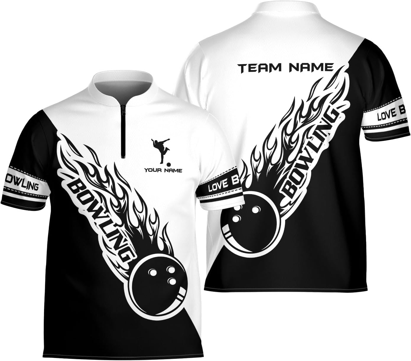 Ligthuy Personalized Bowling Jersey 3D, Bowling Shirts for Team, Bowling Shirt Unisex for Men Women, Bowling Shirts for Men